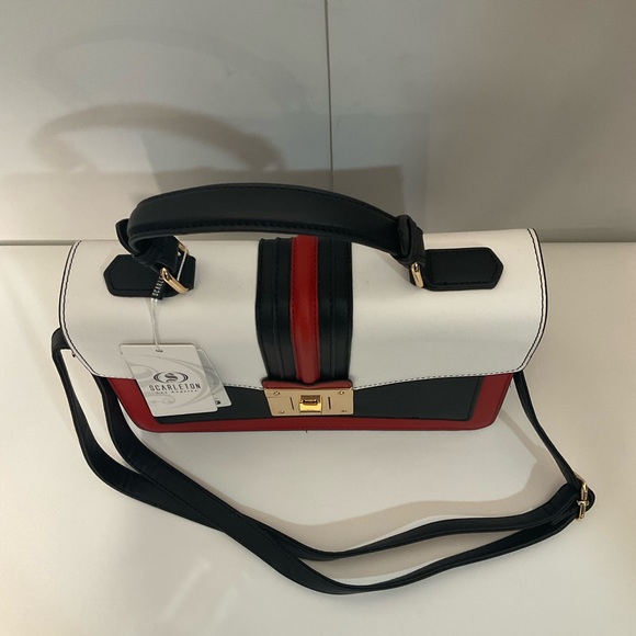 Scarleton High Quality Faux Leather Sturdy Shoulder Bag Gold Hardware Twist Lock - Picture 6 of 16